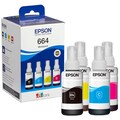 Artikelbild 1 für EPSON T6646 schwarz, cyan, magenta, gelb Tintenflaschen, 4er-Set, Artikelnummer 335697