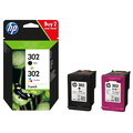 Artikelbild 1 für HP 302(X4D37AE) schwarz, color Druckerpatronen, 2er-Set, Artikelnummer 328171