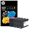 Artikelbild 1 für HP 937(6C400NE) schwarz, cyan, magenta, gelb Druckerpatronen, 4er-Set, Artikelnummer 204527