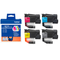 Artikelbild 1 für brother LC-521VAL schwarz, cyan, magenta, gelb Druckerpatronen, 4er-Set, Artikelnummer 673818